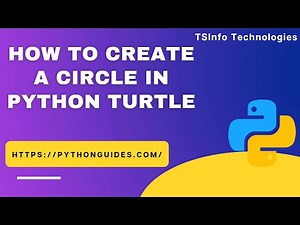 How to Create Circle in Python Turtle | Python Turtle Create Circle | Draw circle in Python Turtle