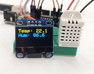 Arduino I2C OLED Display - Temperature and Humidity Display (SSD1306) — Maker Portal
