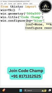 Python में Window कैसे बनाते हैं? | Tkinter Project | #shorts