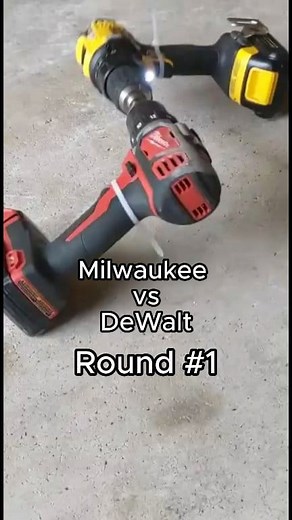 7.7M views · 42K reactions | DeWalt vs Milwaukee Drill Battle round 1 #tools #milwaukeetools #dewalt #drillbattle #dewaltvsmilwaukee | Revive Home Tips | Facebook