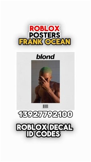 Frank ocean poster roblox decal id codes 4 u! 🤍 #roblox #bloxburg #berryavenuecodes #royalehigh