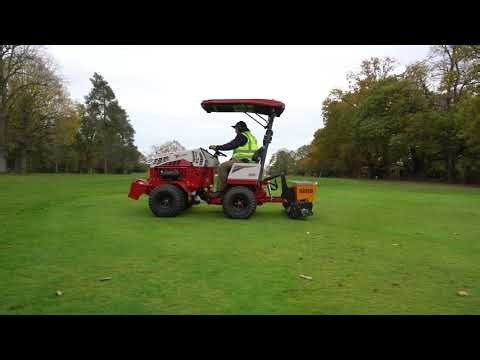 Footage of the SISIS Variseeder in Action on the Ventrac Tractor