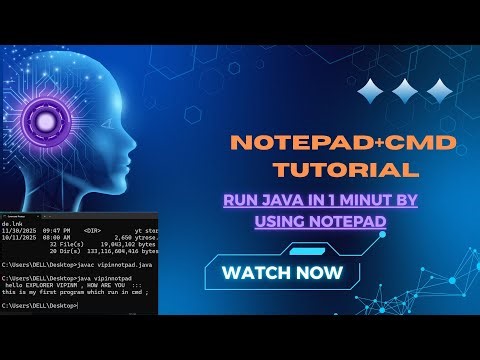 How to Run Java Program Using Notepad & CMD | java technologies