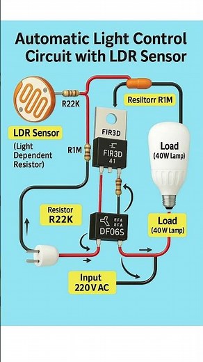 Automatic Light Control Circuit using LDR Sensor