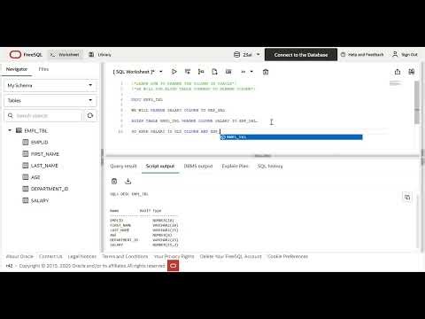 Alter table - Rename column in SQL