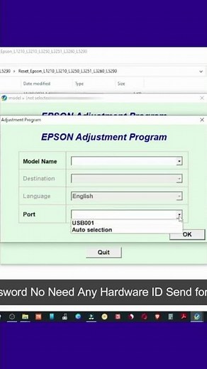 EPSON RESET L3210 Adjustment Program Free Download