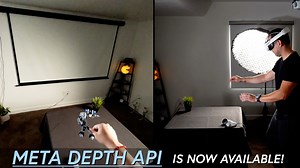 Hello everyone 👋👓 Today, I would like to introduce you to the "Meta Depth API" for Quest 3, which is now part of Meta's Presence Platform tools. It can greatly enhance mixed reality experiences by occluding digital objects with the real world. I will also explore various occlusion examples, including the creation of a basic 3D platformer with passthrough, scene understanding, and the exciting new occlusion features. 📌 Full video: https://youtu.be/mk6UYMaHZOo 📚 Video Chapters: - Meta Depth AP
