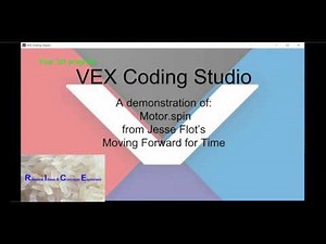 Your 1st program with VEX Coding Studio for the VEX Robotics V5 System