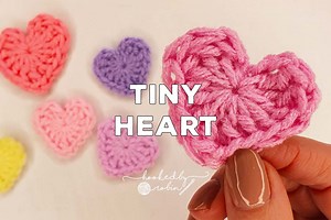 Crochet Tiny Heart [Free Video Tutorial & Written Pattern!] — Hooked by Robin