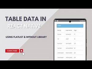 Mastering Table Data in React Native with FlatList | Ultimate Guide for Developers
