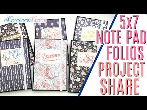 5x7 Note Pad Holder Project Share with REUSABLE FOLIO, Note Pad Folio for Craft Fairs or Gift Ideas