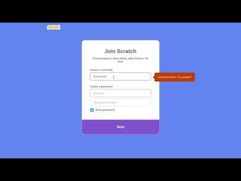 How to create your own account on scratch