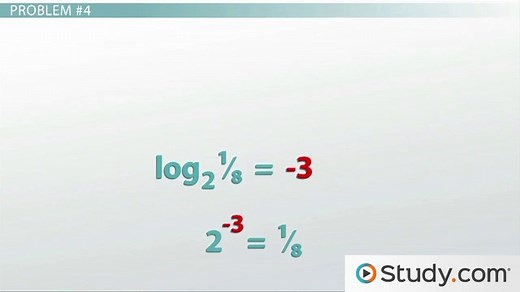 Evaluating Logarithms | Properties & Examples
