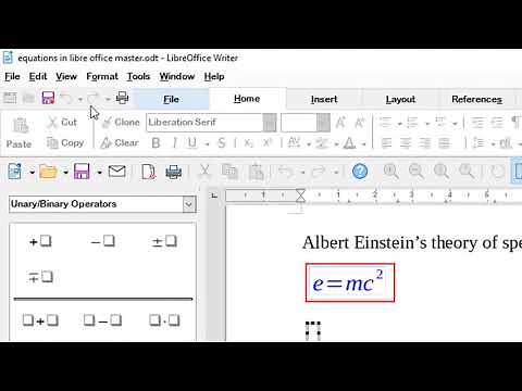Writing Equations in LibreOffice