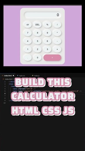 Build This Calculator Using HTML CSS JavaScript 🔥
