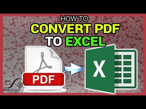 How to Convert PDF to Excel