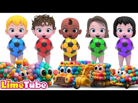 🎈Pop Magic Balloon! Guess the Surprise Animal Inside! 🚌🎉 | Learn Animal Words | LimeTube