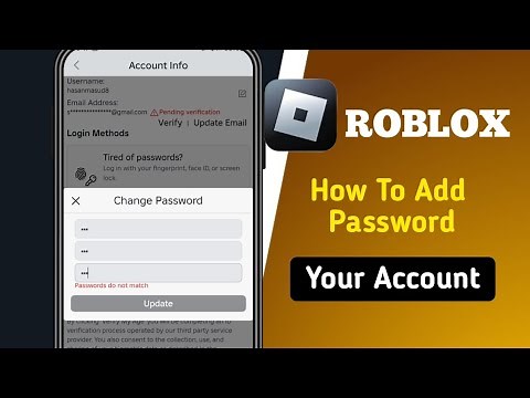 How To Add Password To Your Roblox Account 2025 | Roblox Account Password