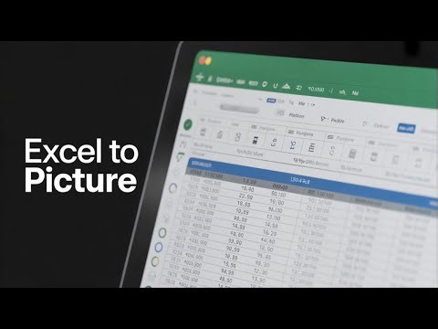 What's the EASIEST Way to Turn Excel Tables into Images ?