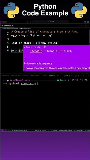 Convert a String to a List of Characters Using Python