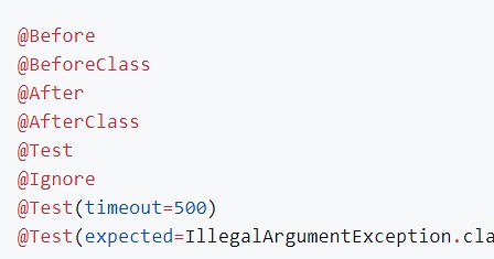 JUnit 4 Annotations with Examples