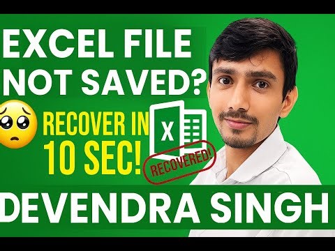 💾 Recover Unsaved Excel File in 10 Seconds | 100% Working Method