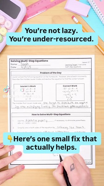 Free Algebra Resource Sampler for Busy Teachers