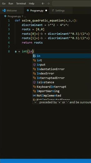 Quadratic Equation | Program to solve quadratic equations in Python