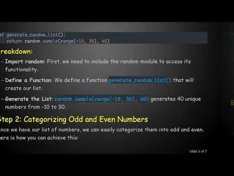 How to Generate a Random List of Odd and Even Numbers in Python