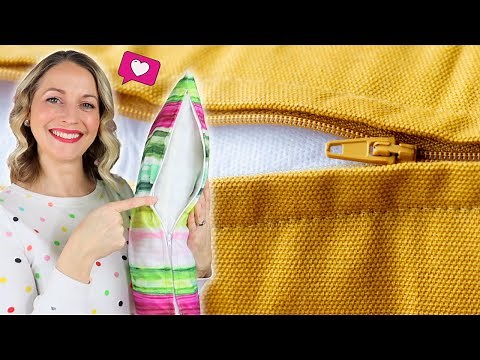 How to Sew a Zipper into a Pillow Cover // Beginner Sewing Tutorial