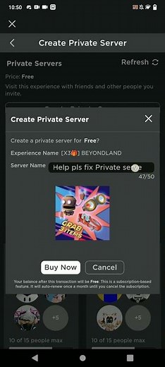 ‪@Roblox‬ what this Transaction Failed? Private server pls help