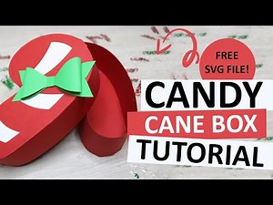 Candy Cane Christmas Box Tutorial with Cricut