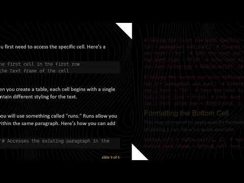 How to Use Different Font Styles in the Same Table Cell Using Python-PPTX