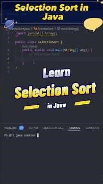 how to do selection Sort in java , selection sorting algorithm ‪@codefamily‬ #java