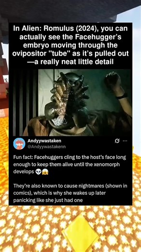 55K views · 74 reactions | In Alien: Romulus (2024), you can actually see the Facehugger's embryo moving through the ovipositor | Movie Gossip | Facebook