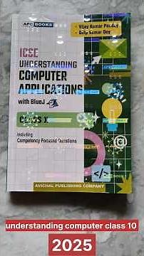 understanding computer application class 10 #icse #2025