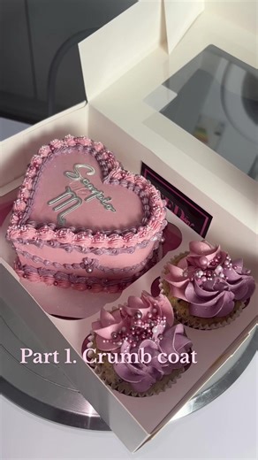 Crumb Coat Your Mini Heart Cake for Perfect Results