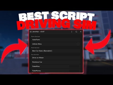 The *BEST* Driving Simulator Script ( Autofarm, Best Car Stats, & So Much More!)