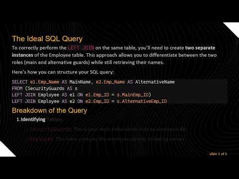 How to Use LEFT JOIN with the Same Table in MS-Access 2016