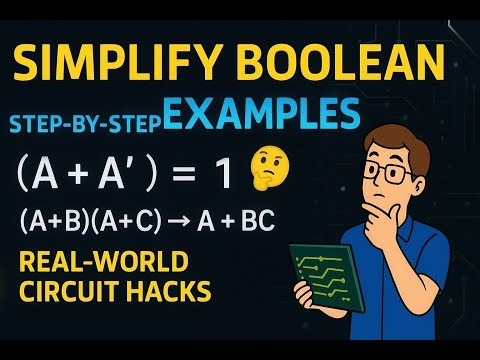 Boolean Algebra Simplification | Step by Step Examples