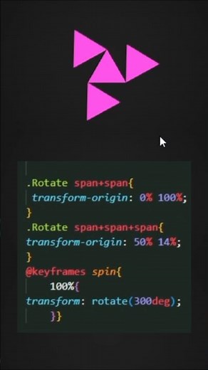 Triangle Rotation Using HTML & CSS #animation #css3 #html5