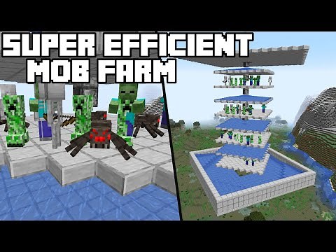 Super Efficient Mob Farm - Minecraft Tutorial (Java Edition)