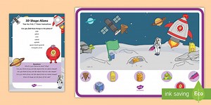 3D Shape Aliens Can You Find...? Poster and Prompt Card Pack