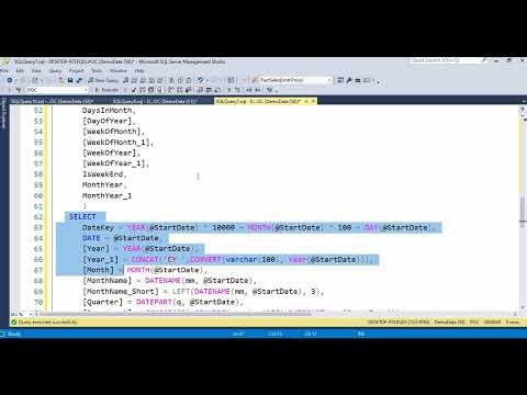 Understand about How to Create Date Dimension Table using SQL Server Development