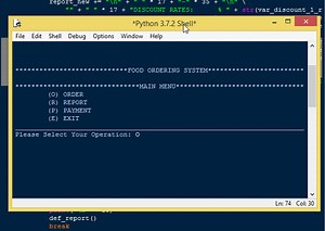 Food Ordering System using Python with Free Source Code