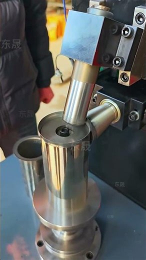 Flanging machine, stainless steel pipe flanging #flangingmachine.