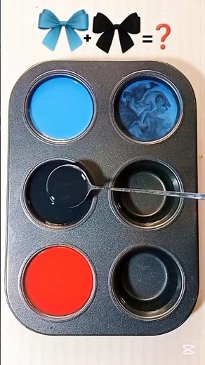 Color Palette | Sky Blue × Black × Red Dynamic Contrast Palette #colormixing #colorpalette #shorts