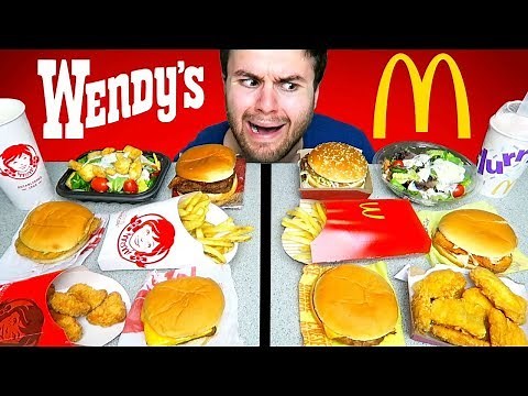 WENDY'S vs. McDONALD'S! The Whole Menu! - Fast Food Taste Test