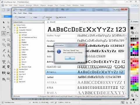 Working with Font Manager in VinylMaster