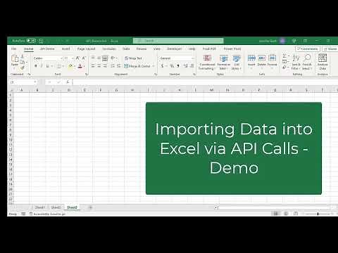 Importing Data into Excel via API Calls - Demo